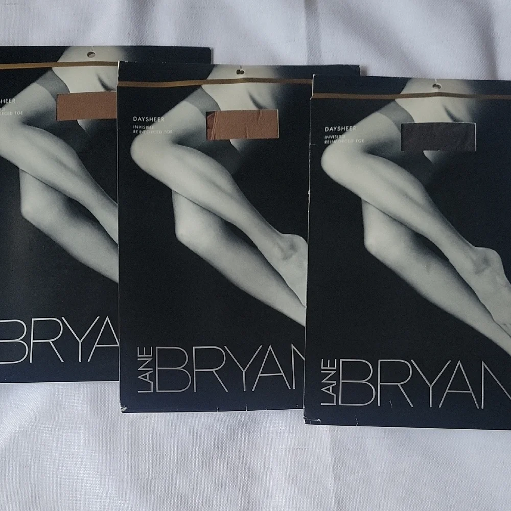 Lane Bryant Women's Daysheer Invisible Pantyhose Gray &Tan Bundle Of 3